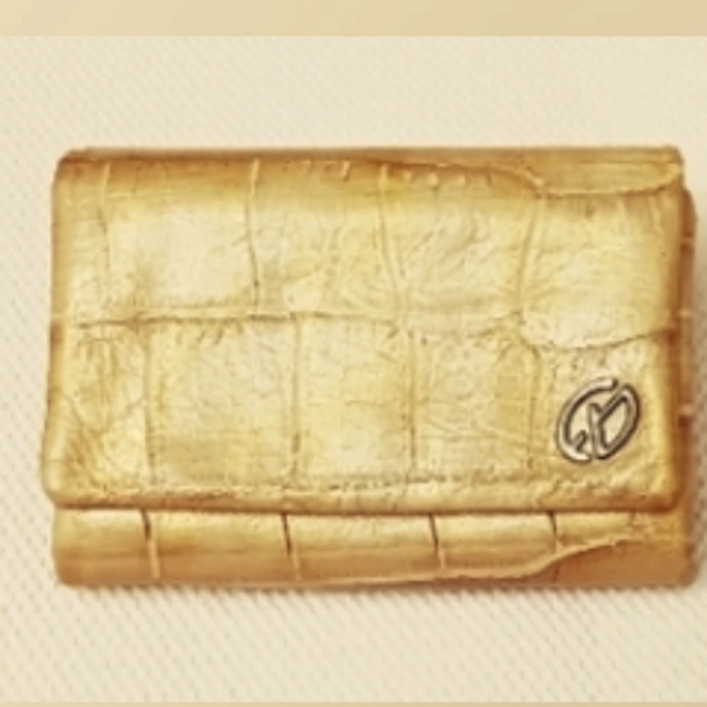 Frances Cobiasia leather Wallet beige reptile